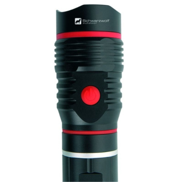 Logo trade promotional gifts image of: Flashlight BIWA Schwarzwolf